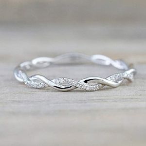 Twist Ring for Women Fashion 925 Sterling Silver